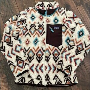 Rare Patagonia Women's Classic Retro-X® Fleece Jacket Size XS Natural Fern Dell